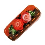 Sequin girl hair clips. Rosebud with running stitch.(Orange) Bijeaux hair accessories.