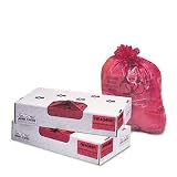 41nxpv6GVqL. SL160  Health Care Bio hazard Printed Liners, 1.3mil, 24 x 32, Red, 250/Carton