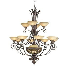 Murray Feiss F1918 12+1BRB Stirling Castle Twelve-Light plus one large light Chandelier in... by Murray Feiss