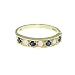 9ct Yellow Gold Ladies Opal and Sapphire Eternity Ring - Free Delivery - Finger Sizes L to Z Available