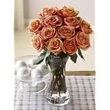 One Dozen Majestic Sunset Roses