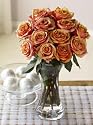 One Dozen Majestic Sunset Roses