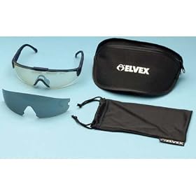 Elvex SG-20-KIT5 UniWraps Safety Glasses Kit # 5, with Indoor / Outdoor & Grey Hard Coated Polycarbonate Lenses, Ballistic Rated.