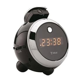 Toka� - LRE152N - Radio R�veil Projecteur - Affichage LED - Tuner PO / FM - Multi Jog Rotatif - Noir