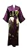 Silk Kimono- Handpainted (Long) - Plum-Crane