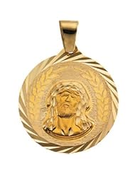 Clevereves 14K Yellow Gold 32.00 mm Guadalupe W Jesus Medal