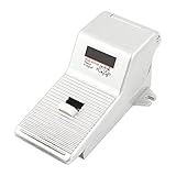 uxcell フットペダルスイッチ　バルブ　ノンスリップ 滑り止め 金属 瞬時 エアフットペダルスイッチスイッチ　シルバートーン 2ポジション5穴