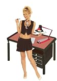 Sexy Secretary - 3pc Costume - Pleated Skirt w/buckle, Vest and Tie
