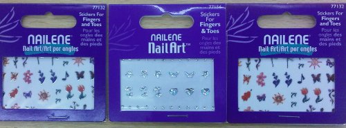 Nailene Nail Art Stickers For Fingers & Toes x 3 Packs