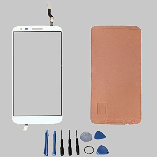 Touch Screen Glass Digitizer for LG G2 D800 D801 D803 LS980 VS980 with free tools (Not include LCD) (White + Adhesive)