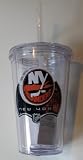 New York Islanders Double Wall Tumbler with Straw