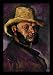 Paul Cezanne (Man with the Straw Hat (Portrait of Boyer)) Framed Art Poster Print - 11 X 17