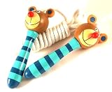 Great fun Animal skipping rope   wooden handle and Bear design