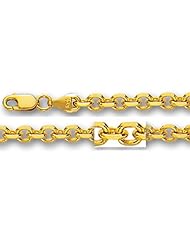 14K Yellow Gold Cable Link Chain ( Width 4.0 mm)
