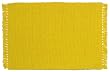 Durable Hand Woven 100% Cotton Colorful Solid Yellow Placemat 12x18 Inches Set / 6