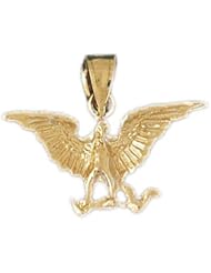 Dazzlers Solid 14 karats gold Eagle Hunting Snake Charm Pendant Available in three colors from jewelsberry (weights: 2.5 grams only)