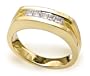 14k Yellow Gold Diamond Men's Ring (1/2 cttw, H-I Color, I1 Clarity), Size 10