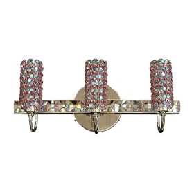 Schonbek ELW1606PL Silver / Plum Strass Geometrix--Elements Crystal Three Light Up Lighting 15" Wide