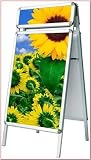 Produkt-Bild: A1 Alu Kundenstopper Aufsteller Strassenstaender Werbeaufsteller Werbetafel Werbestaender Boardma&szlig;e 121 x 66 cm / Bildma&szlig;e 60 x 85 cm doppelseitig