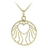 14K Gold Filled Round Heart Necklace
