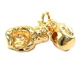24k Gold Layered GL 3d Double Boxing Gloves Charm/Pendant with Lifetime Warranty (Dbl28)