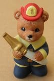 Homco Ceramic Bear Fireman - 2 1/2 inches tall - 8805