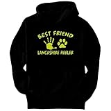 MY BEST FRIEND IS MY Lancashire Heeler Dogs Mens Hoodie (Black, Size Small)