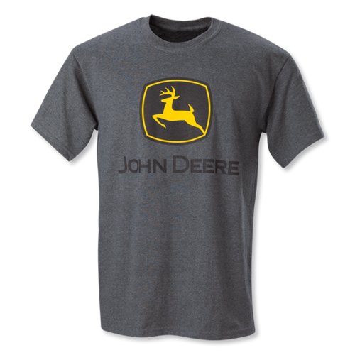 John Deere Charcoal Construction Trademark T-Shirt