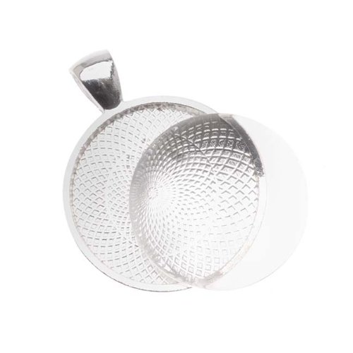 Beadaholique-Round-Bezel-Beads-with-Glass-Cabochon-Pendant-Kit-25mm-Antiqued-Silver-Plated