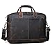 S-ZONE Men Leather Briefcase Messenger Bag 17 inch Laptop Shoulder Crossbody Bag