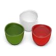 iSi Basics Flexible Silicone Prep Bowls, Set of 3, Red, White, Wasabi
