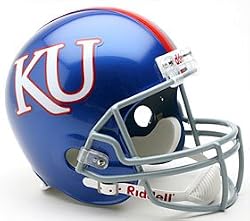 Kansas Jayhawks Riddell Deluxe replica Helmet - College Athletics Sports Merchandise