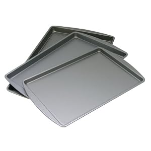 OvenStuff Non-Stick Set of Three Cookie Pans by