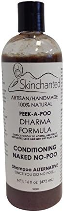 Skinchanted Peek-A-Poo Dharma Formula NoPoo Natural Sulfate-Free Shampoo Alternative for Normal to Oily Hair with Dry Flaky Itchy Dandruff Scalp (Very Sexy (Women's blend))