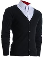 FLATSEVEN Mens Slim Fit Stylish Button up Cardigan