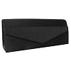 Satin Clutch Tasche Abendtasche, schwarz