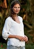 Three-Quarter-Sleeved Bali Lace Blouse