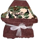 Personalized Brown Camo Hooded Towel