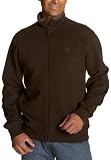 IZOD Mens Long Sleeved Full Zip Sueded Fleece