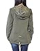 ViiViiKay Womens Cotton Anorak Lightweight Utility Parka Jackets with Drawstring OLIVE, Medium