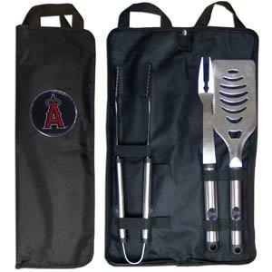 MLB Los Angeles Angels Stainless Steel BBQ Set with Bag