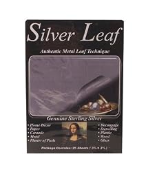 Mona Lisa Sterling Silver Metal Leaf Pkg of 25 Sheets