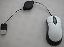White Retractable Mini Optical Netbook Mouse Compatible with Advent Netbooks