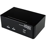 StarTech.com 2 Port DVI VGA Dual Monitor KVM Switch USB with Audio & USB 2.0 Hub - Dual Monitor KVM Switch DVI and VGA