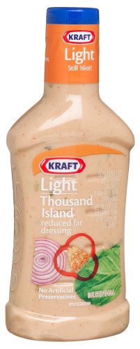 Kraft Light Thousand Island Reduced Fat Dressing, 16-Ounce Plastic Bottles (Pack of 6) by Kraft