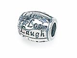 Zable(tm) Sterling Silver Live/Love/Laugh Bead / Charm