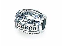 Zable(tm) Sterling Silver Live/Love/Laugh Bead / Charm