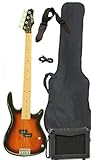 Electric Bass Guitar with Amp Strap Case Pack Vintage Sunburst Starter Beginner Package Full-Size Electric Bass Guitar with Amp Strap Case Pack Vintage Sunburst Starter Beginner Package Full-Size