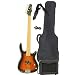 Full Size Electric Bass Guitar with Amp Strap Case Pack Vintage Sunburst Starter Beginner Package