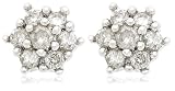 10k White Gold Diamond Cluster Earrings (1/8 cttw, I-J Color, I2-I3 Clarity)